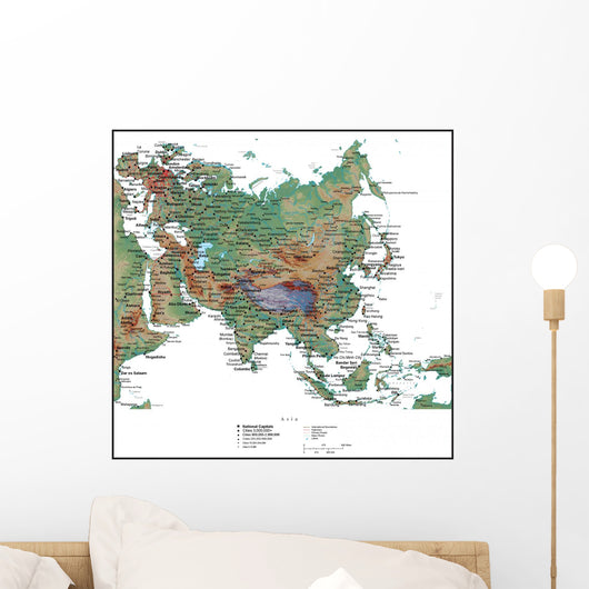 Map of Asia Wall Mural