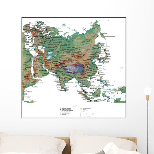 Map of Asia Wall Mural