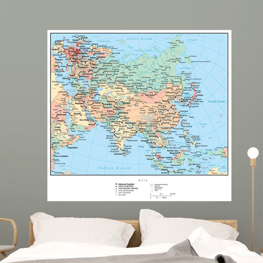 Map of Asia Wall Mural