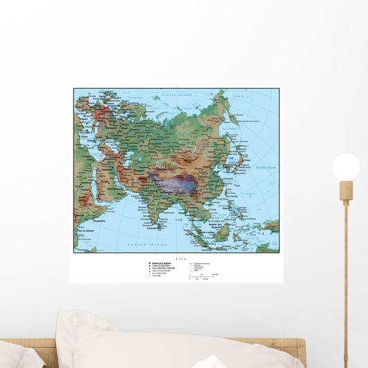 Map of Asia Wall Mural