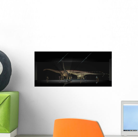 Exhibition Space Featuring Diplodocus Wall Decal Design 2