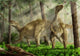 Pair Iguanodon Bernissartensis Grazing Wall Decal