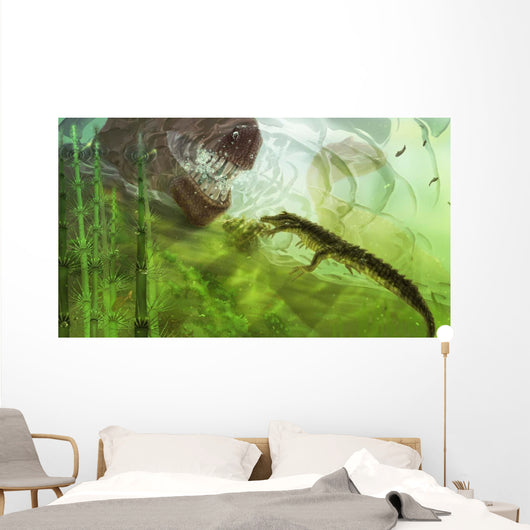 Curious Koumpiodontosuchus Eyes Neovenator Wall Decal