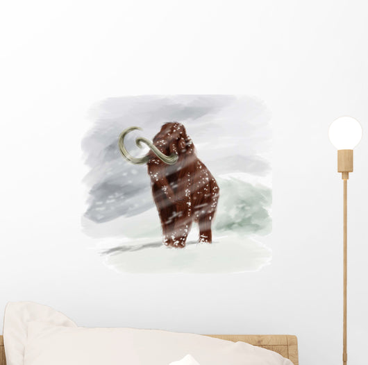 Mammuthus Primigenius Walking through Wall Decal