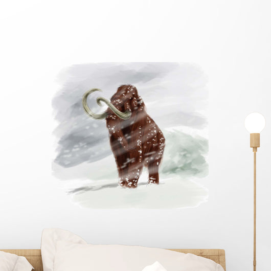 Mammuthus Primigenius Walking through Wall Decal