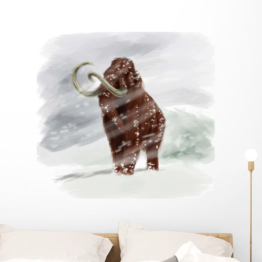 Mammuthus Primigenius Walking through Wall Decal