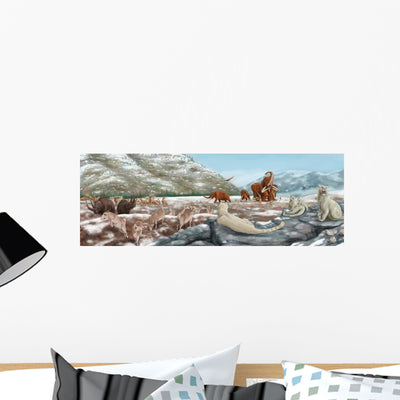British Landscape with Various Wall Decal shown on a wall