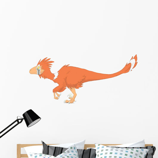 Deinonychus Pencil Drawing with Wall Decal