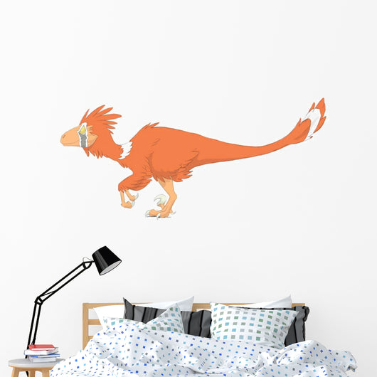 Deinonychus Pencil Drawing with Wall Decal