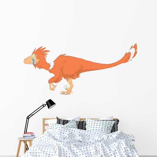 Deinonychus Pencil Drawing with Wall Decal