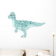 Pachycephalosaurus Pencil Drawing with Wall Decal