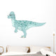 Pachycephalosaurus Pencil Drawing with Wall Decal