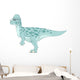 Pachycephalosaurus Pencil Drawing with Wall Decal