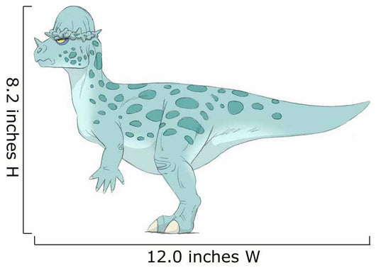 Pachycephalosaurus Pencil Drawing with Wall Decal