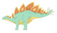 Stegosaurus Pencil Drawing with Wall Decal