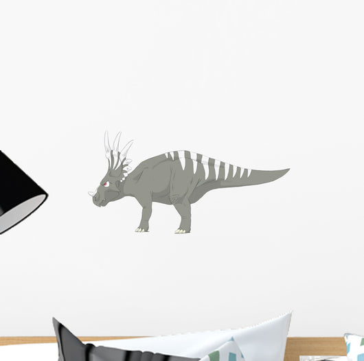 Styracosaurus Pencil Drawing with Wall Decal