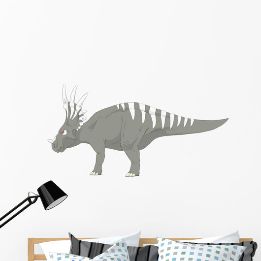 Styracosaurus Pencil Drawing with Wall Decal