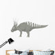 Styracosaurus Pencil Drawing with Wall Decal