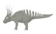 Styracosaurus Pencil Drawing with Wall Decal