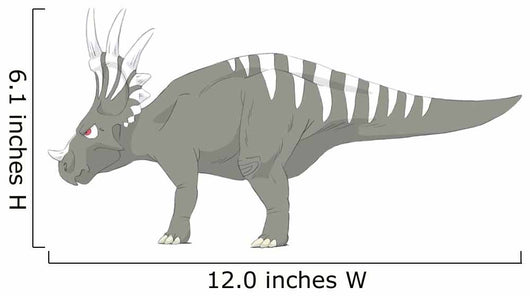 Styracosaurus Pencil Drawing with Wall Decal