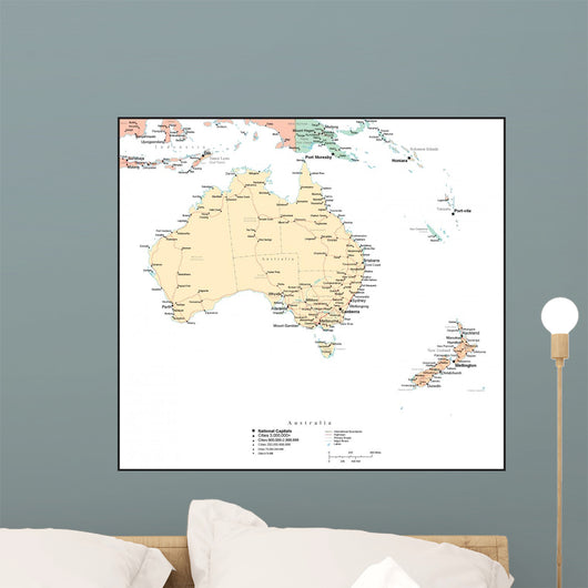 Map of Australia Wall Mural