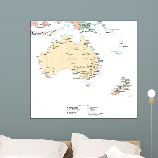 Map of Australia Wall Mural