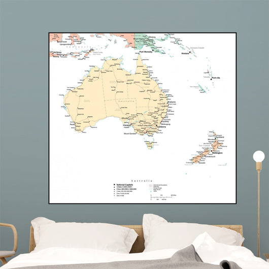Map of Australia Wall Mural
