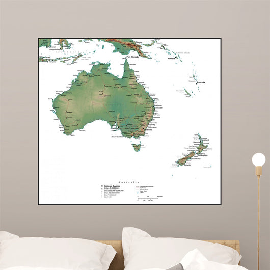 Map of Australia Wall Mural