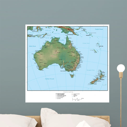 Map of Australia Wall Mural