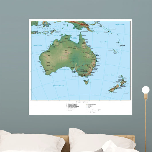 Map of Australia Wall Mural