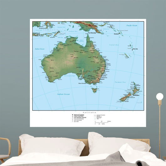 Map of Australia Wall Mural