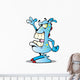 Cartoon Blue Alien Wall Decal
