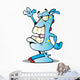 Cartoon Blue Alien Wall Decal