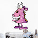 Cartoon Pink Alien Wall Decal