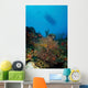 Diver and Boat above Wall Decal