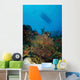Diver and Boat above Wall Decal