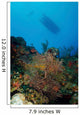 Diver and Boat above Wall Decal
