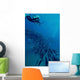 Scuba Diver Swimming over Wall Decal