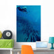 Scuba Diver Swimming over Wall Decal