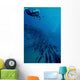 Scuba Diver Swimming over Wall Decal