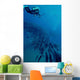 Scuba Diver Swimming over Wall Decal