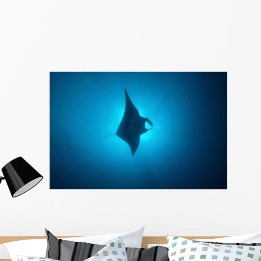 Manta Ray Gliding through Wall Decal