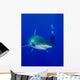 Diver Swimming with Oceanic Wall Decal Design 4