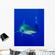 Diver Swimming with Oceanic Wall Decal Design 4