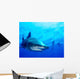 Diver Swimming with Oceanic Wall Decal Design 3