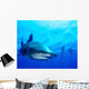Diver Swimming with Oceanic Wall Decal Design 3