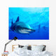 Diver Swimming with Oceanic Wall Decal Design 3