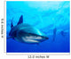 Diver Swimming with Oceanic Wall Decal Design 3