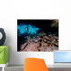 Diver Shines Light Cavern Wall Decal