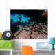 Diver Shines Light Cavern Wall Decal